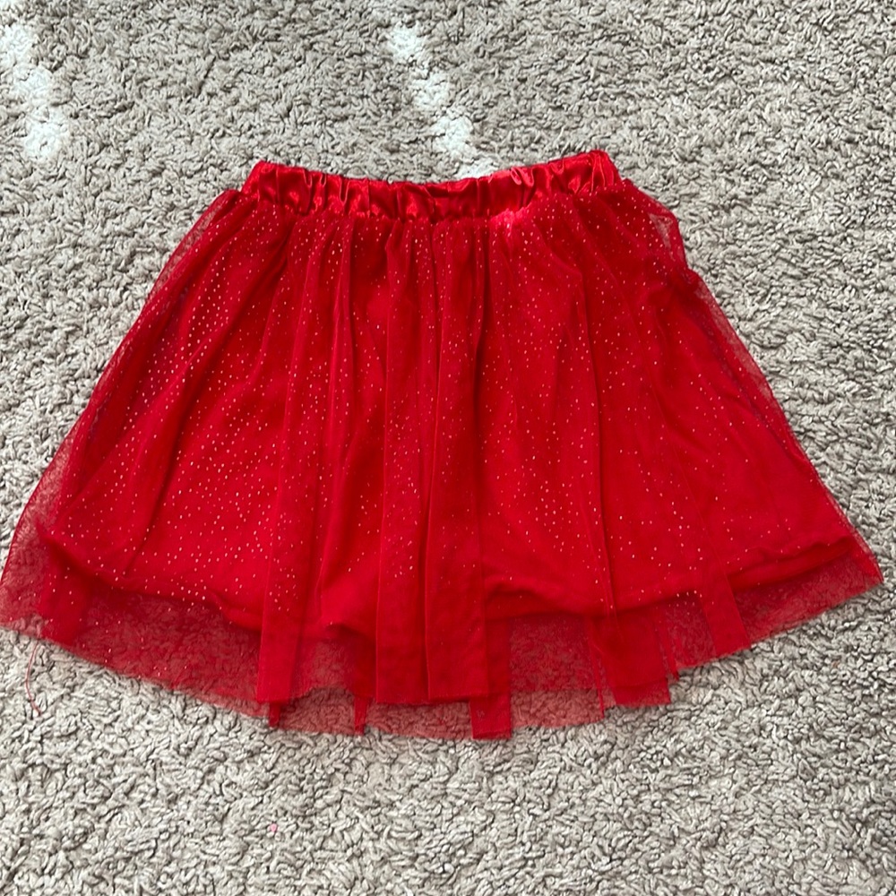 Okie Dokie red sparkly tutu skirt, size 6